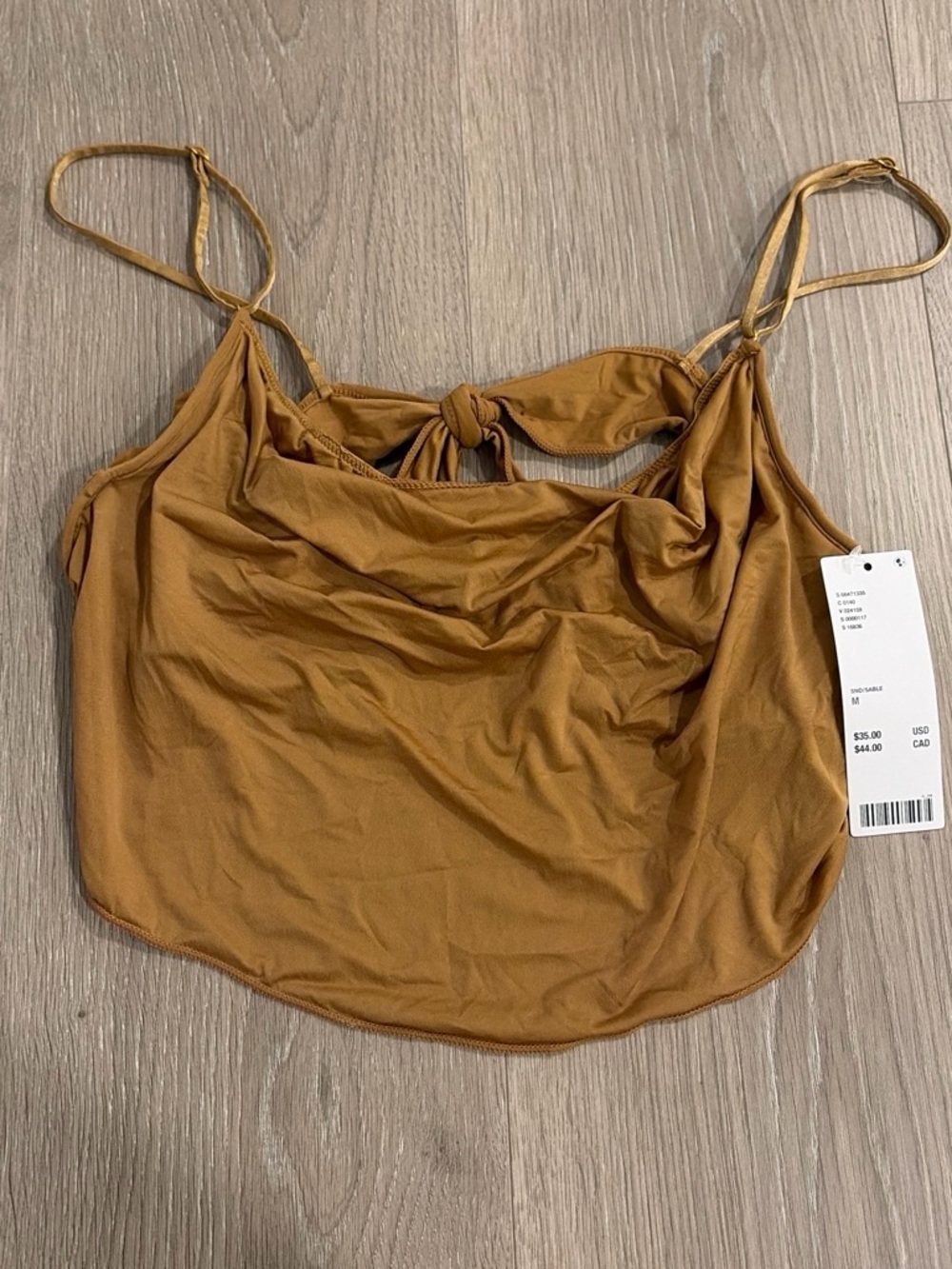 UOWomen's Tie-Back Cowl Neck Tank Top - Tan
